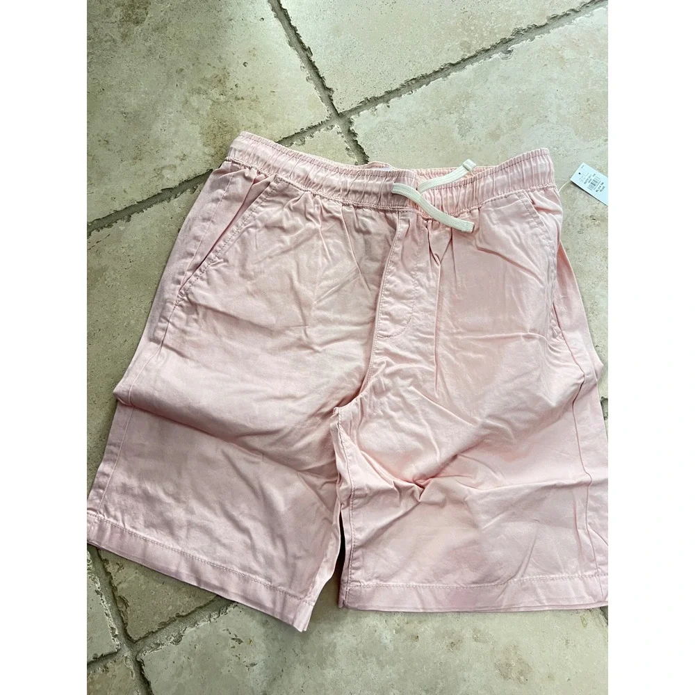 NEW Old Navy Boys Pink Bamboo Twill Jogger Shorts Built-In Flex XL 14-16 Plus